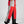 Pantaloni L'ALTROMONDO Limited Edition vista laterale, blocchi rosso, nero e righe