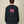 Felpa girocollo BUMA X BRAGHE colore Nero vista da dietro, con stampa rosa 80's e scritta Like no Other