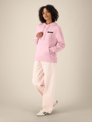 Felpa con cappuccio donna BRAGHE colore Rosa con il logo Braghe sul cuore