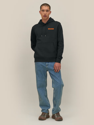 Felpa con cappuccio uomo BRAGHE colore Nero con il logo Braghe sul cuore